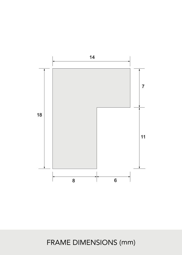 Rahmen Eiche Massiv Acrylglas 21x29,7 cm (A4)