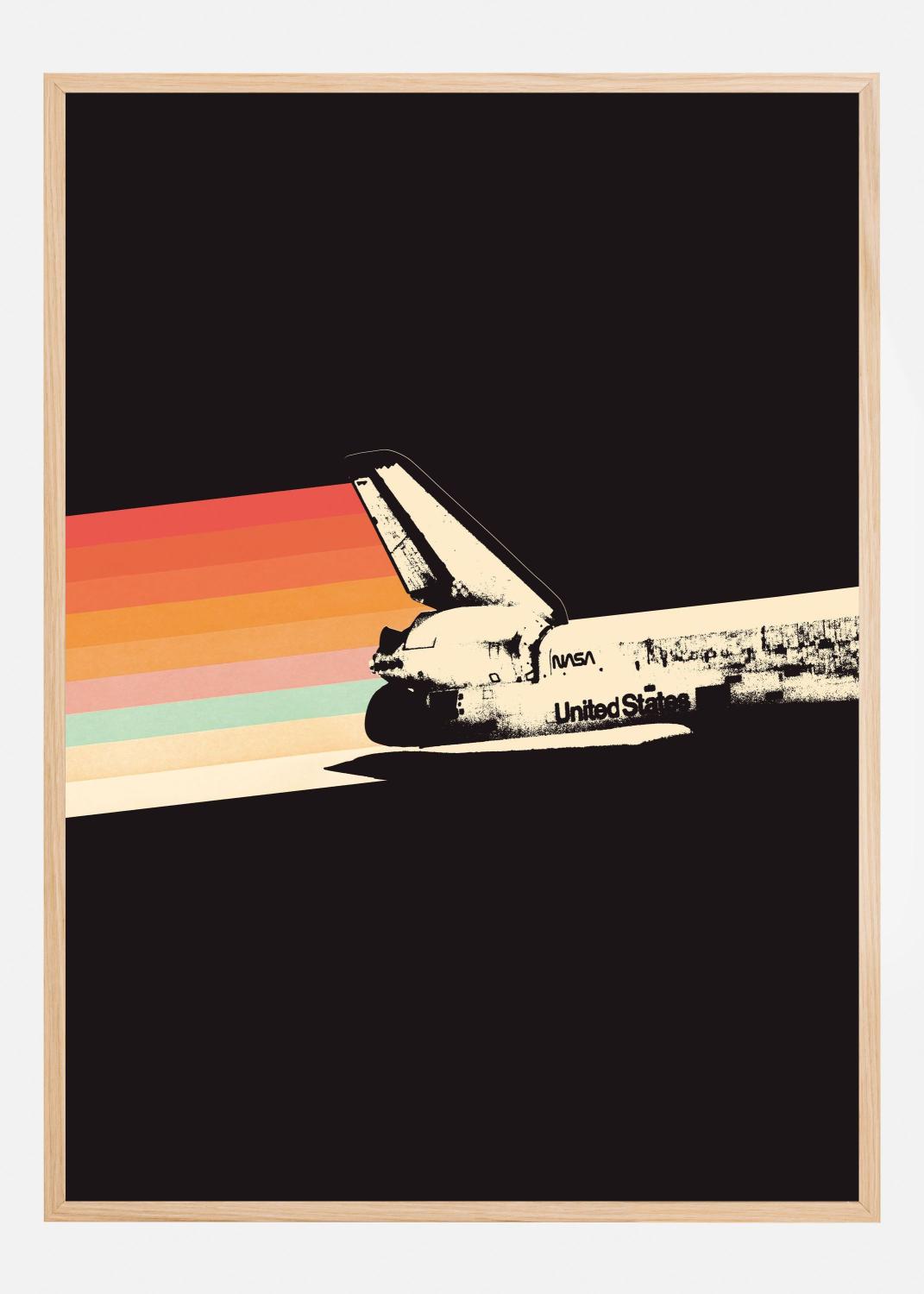 Product Image for Space Ship Rainbow Poster (21x29.7 cm (A4))