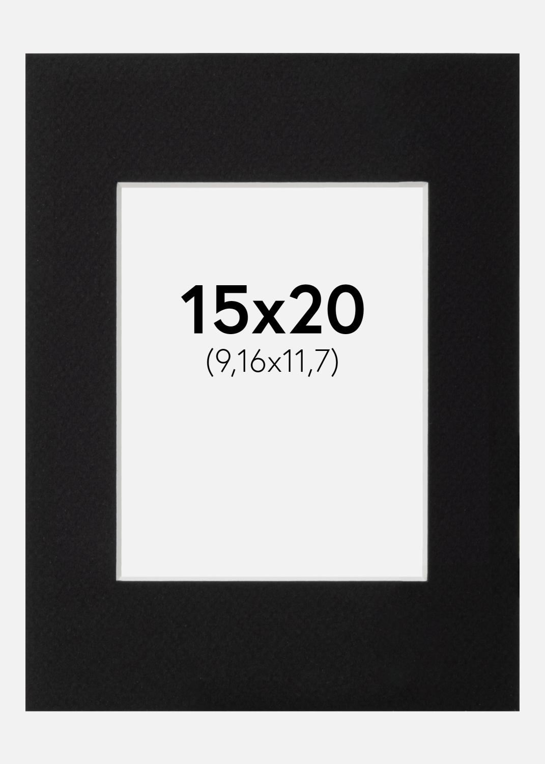 Product Image for Passepartout Schwarz Standard (weißer Kern) 15x20 cm (9,16x11,7)