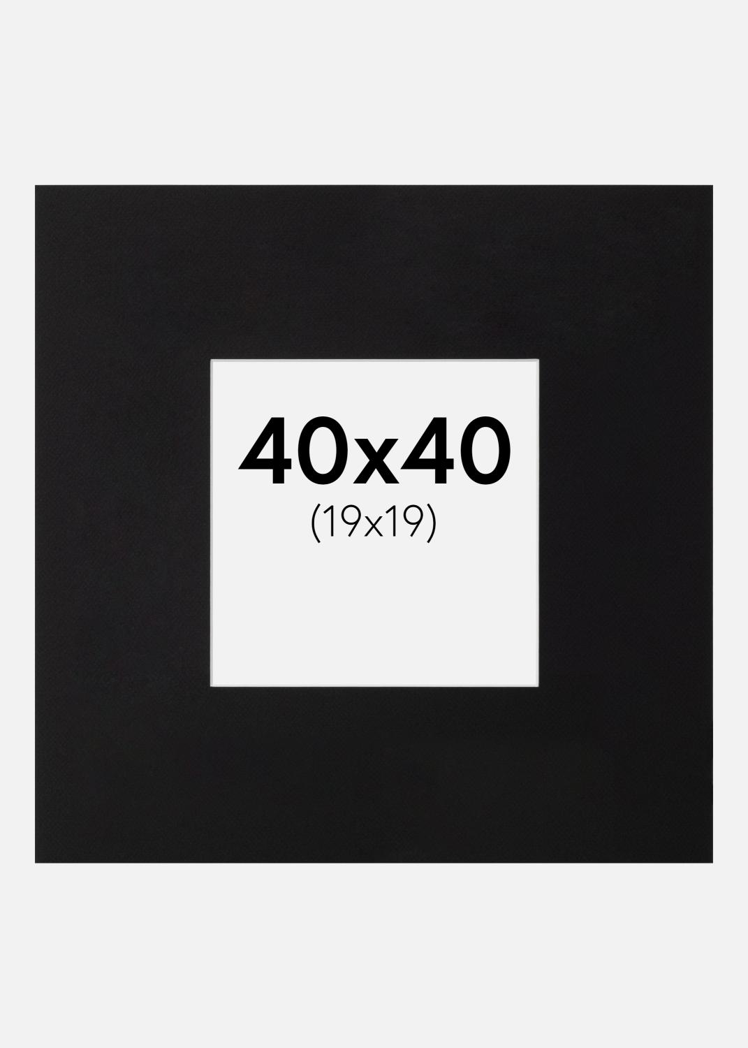 Product Image for Passepartout XL Schwarz (weißer Kern) 40x40 cm (19x19)