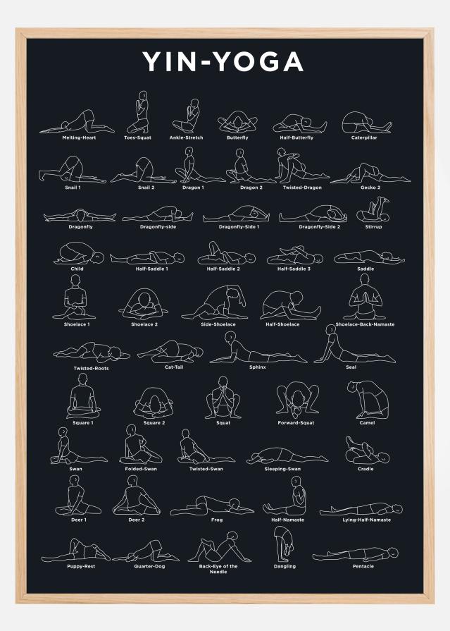 Yoga - Navy Poster