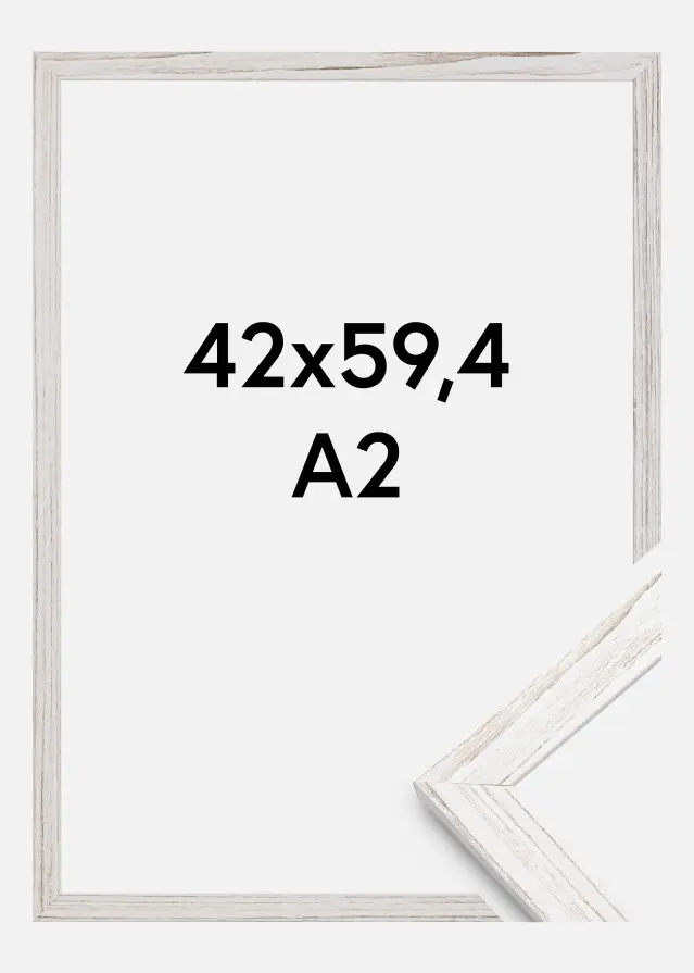 Rahmen Stilren Acrylglas Vintage White 42x59,4 cm (A2)