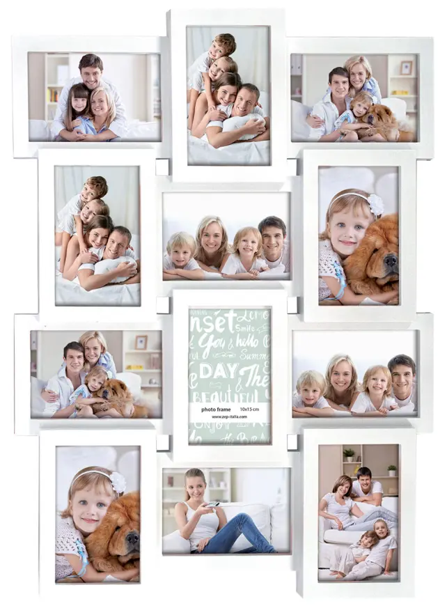 Multiple frame white Collage-Rahmen - 12 Bilder