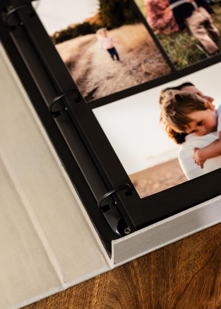 KAILA THROWBACK Grey - Coffee Table Photo Album (60 Schwarze Seiten)