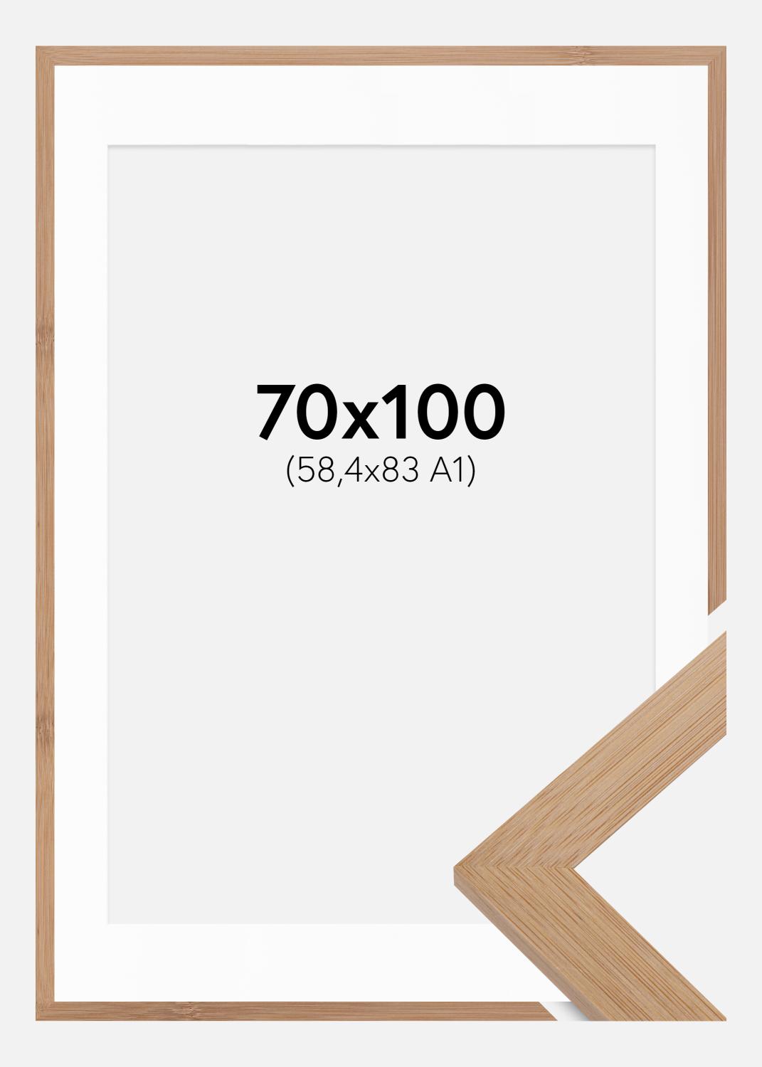 Product Image for Rahmen Hoei Bambus 70x100 cm - Passepartout Weiß 59,4x84 cm