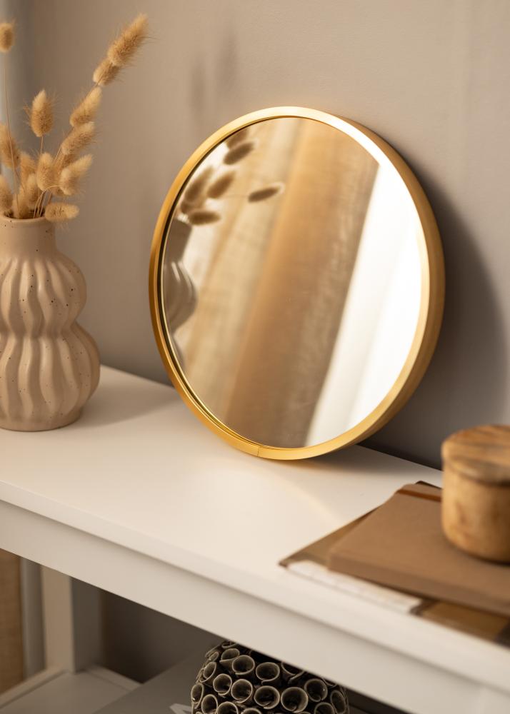 KAILA Round Mirror - Edge Gold 30 cm Ø