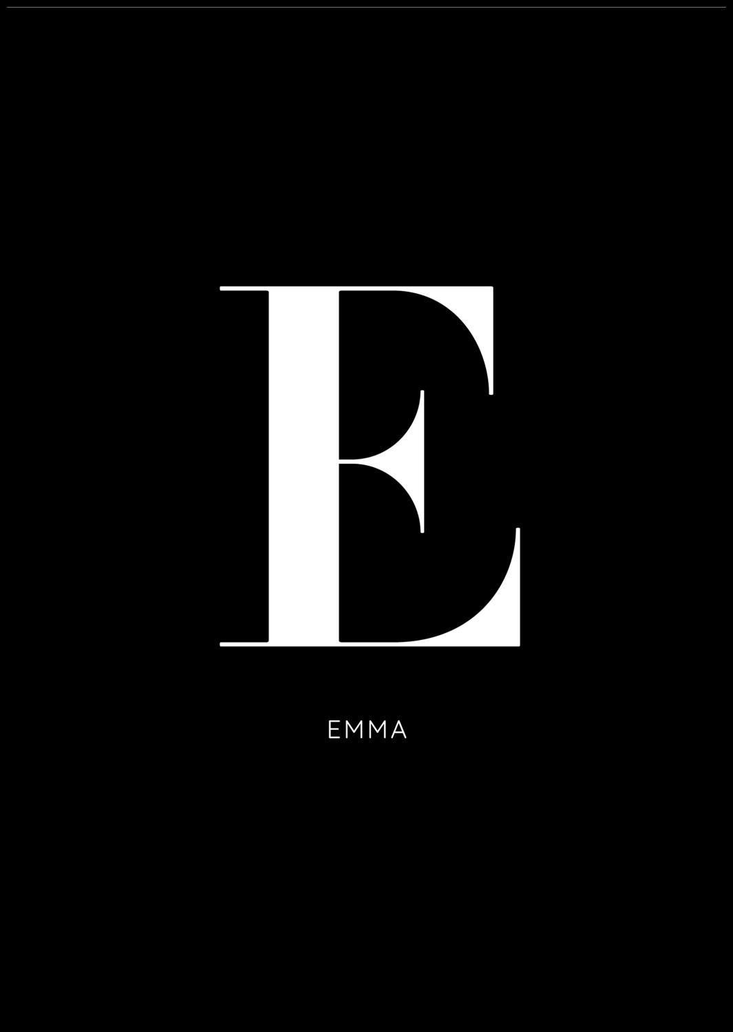 Product Image for Letter Capital - Black (40x50 cm)