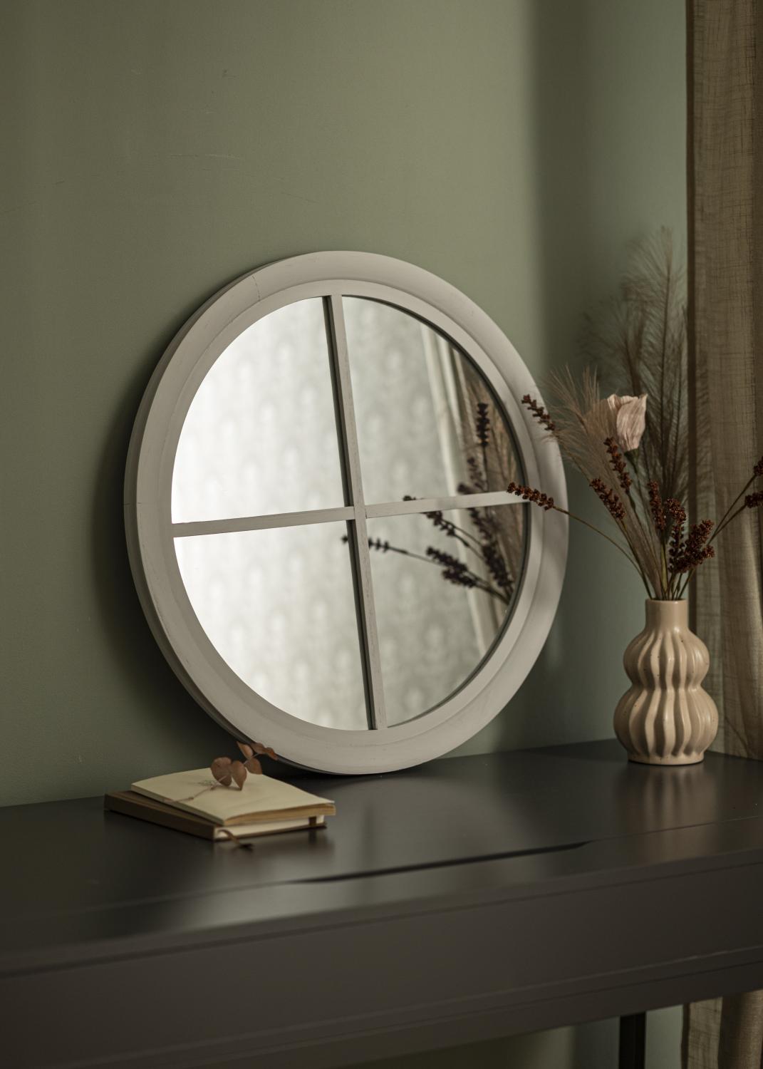 Product Image for Runder Spiegel Window Grau 60 cm Ø