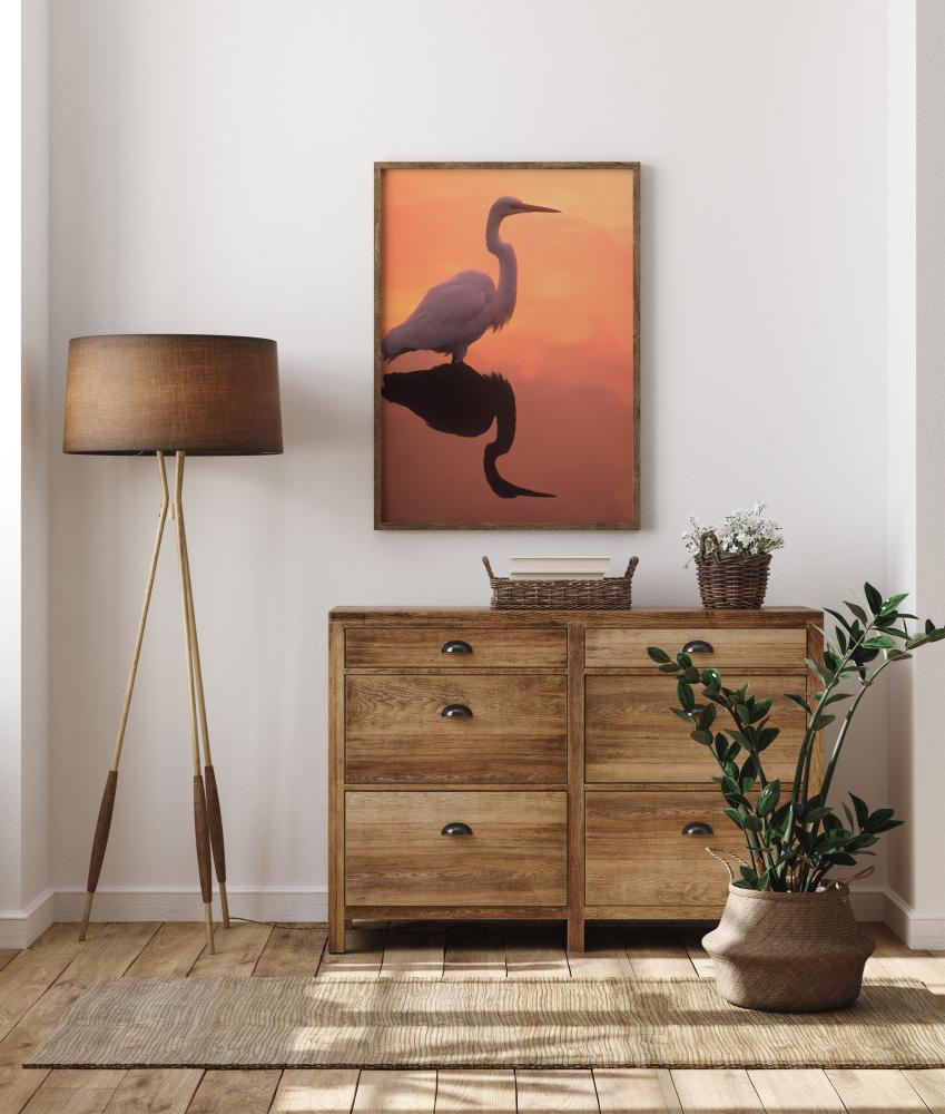 Bird In Orange Water Poster