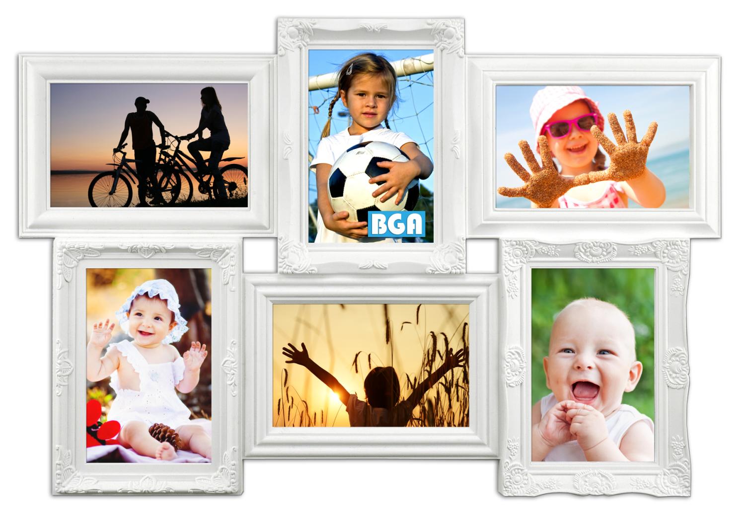 Product Image for Almeria Collage-Rahmen Plexiglas Weiß - 6 Bilder