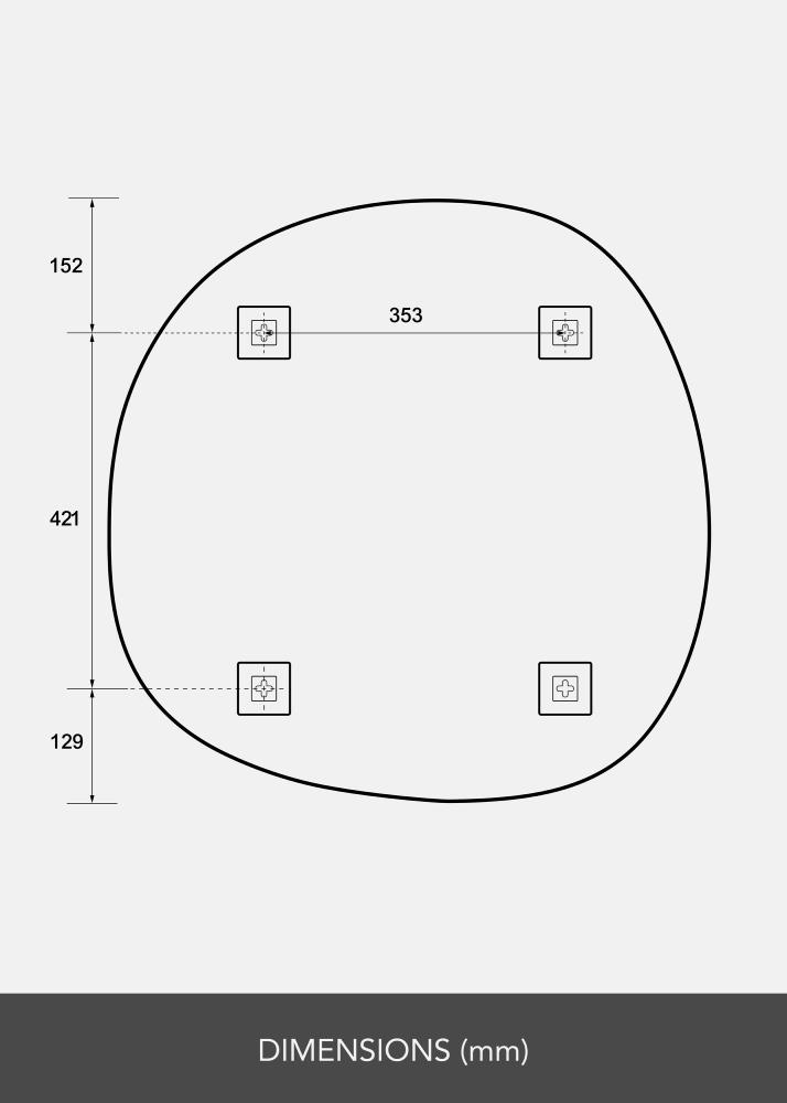 Spiegel Roundy II 70x70 cm