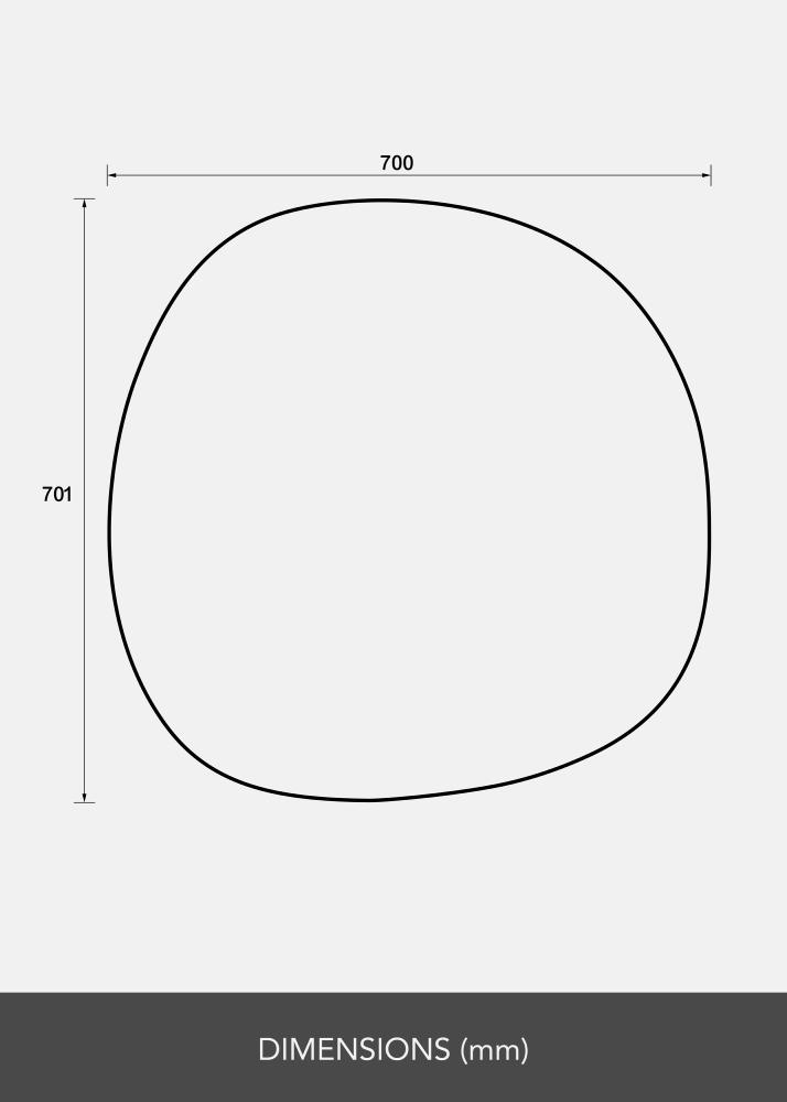 Spiegel Roundy II 70x70 cm