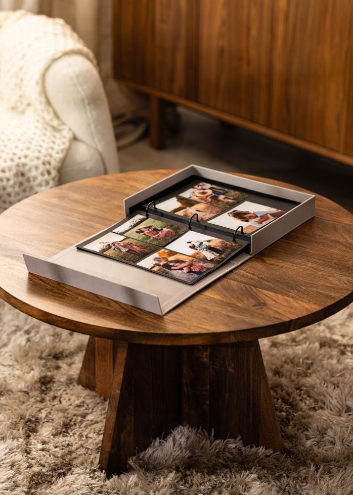 KAILA THROWBACK Grey - Coffee Table Photo Album (60 Schwarze Seiten)