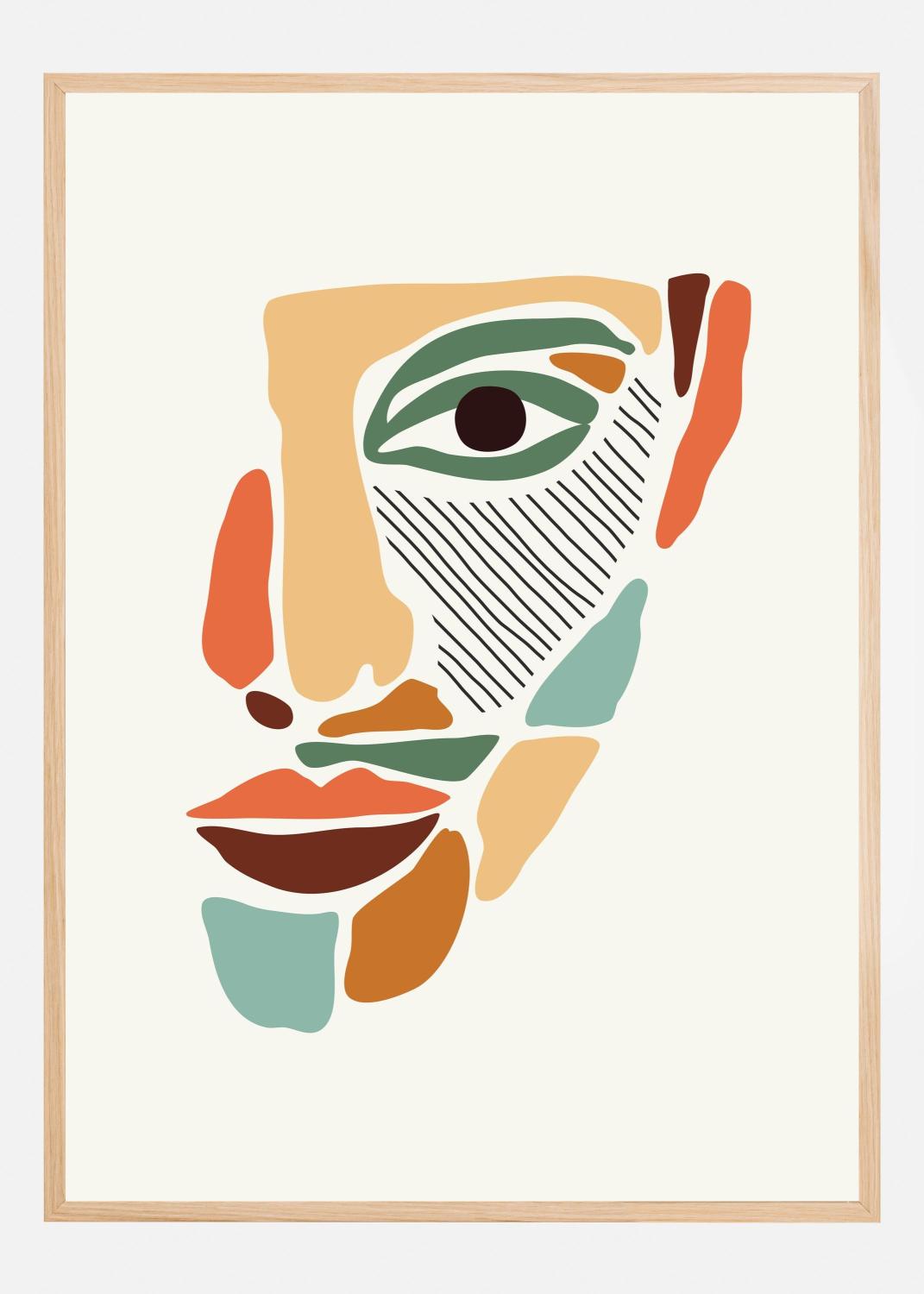 Product Image for Color Abstract Faces Poster (30x40 cm)