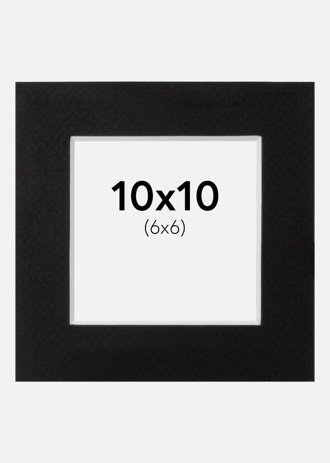 Product Image for Passepartout Schwarz Standard (weißer Kern) 10x10 cm (6x6)