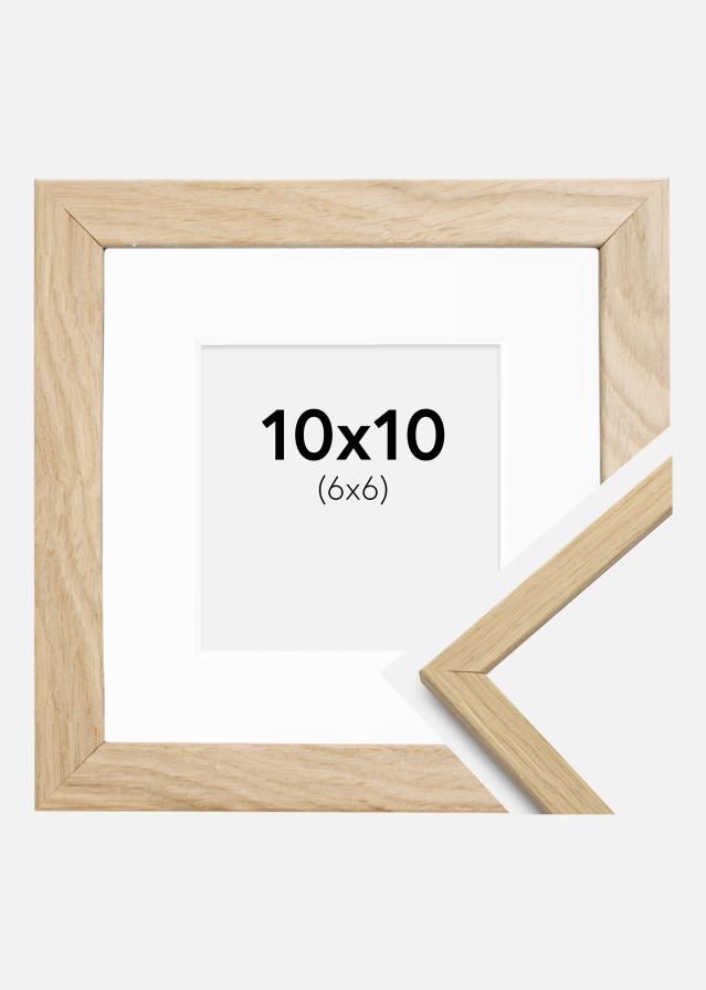 Rahmen Edsbyn Eiche 10x10 cm - Passepartout Weiß 7x7 cm