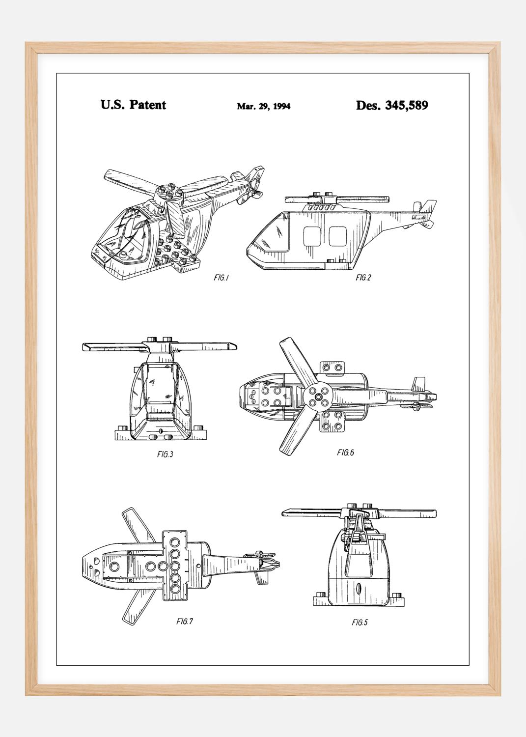 Product Image for Patent Print - Lego Helicopter - White Poster (21x29.7 cm (A4))
