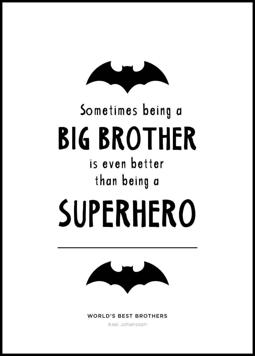 Product Image for Superhero Brother (30x40 cm)