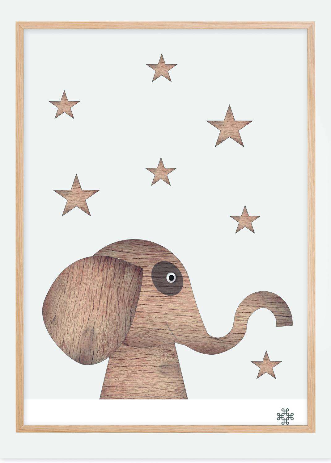 Product Image for Wood elephant Light Poster (40x50 cm)
