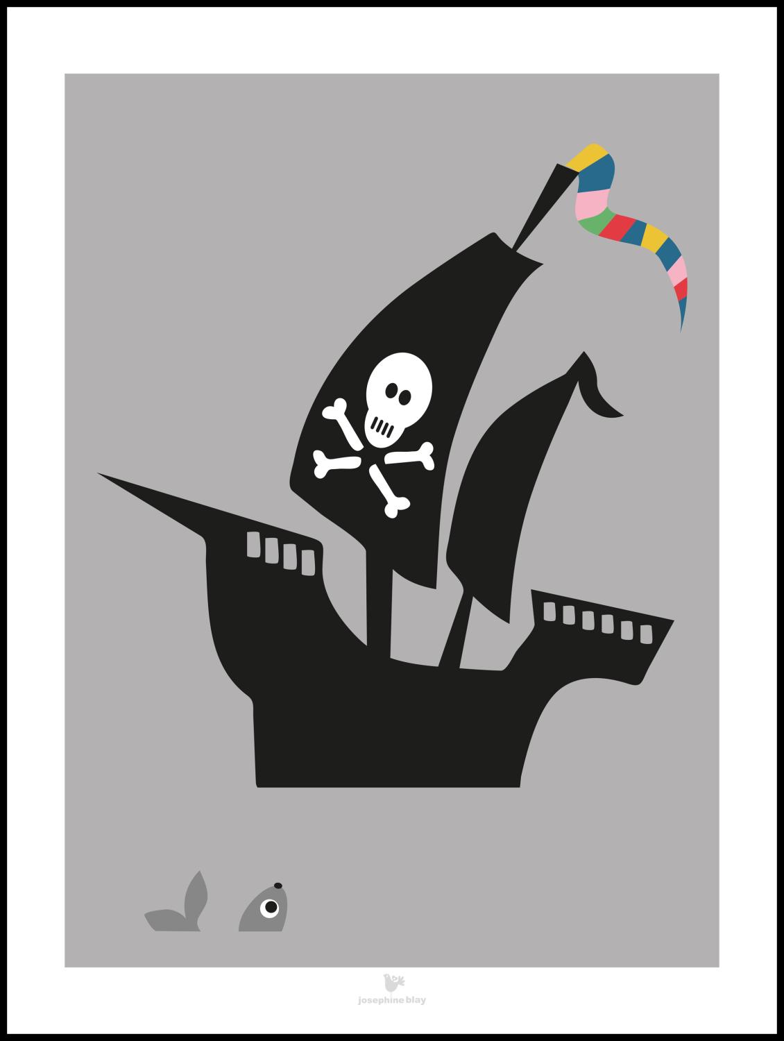 Product Image for Ship - grey (30x40 cm)