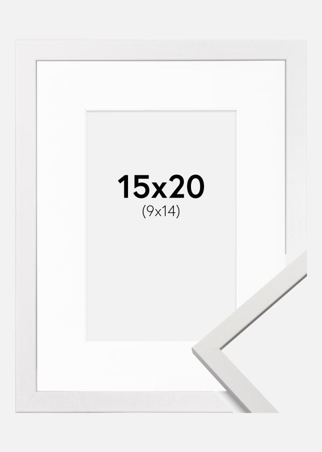 Rahmen Edsbyn Weiß 15x20 cm - Passepartout Weiß 10x15 cm