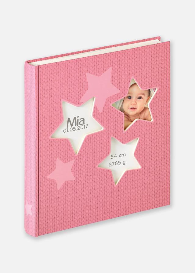 Estrella Babyalbum Rosa - 28x30,5 cm (50 weiße Seiten / 25 Blatt)