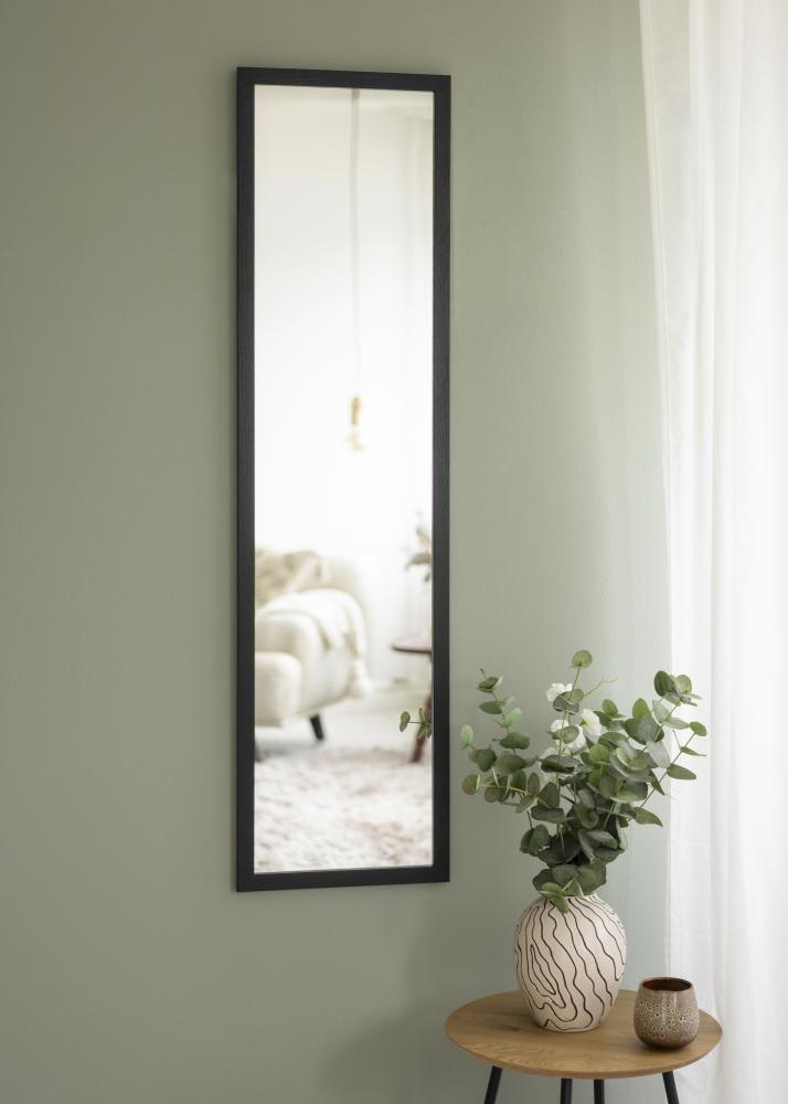 Spiegel Overdoor Schwarz 34x126 cm