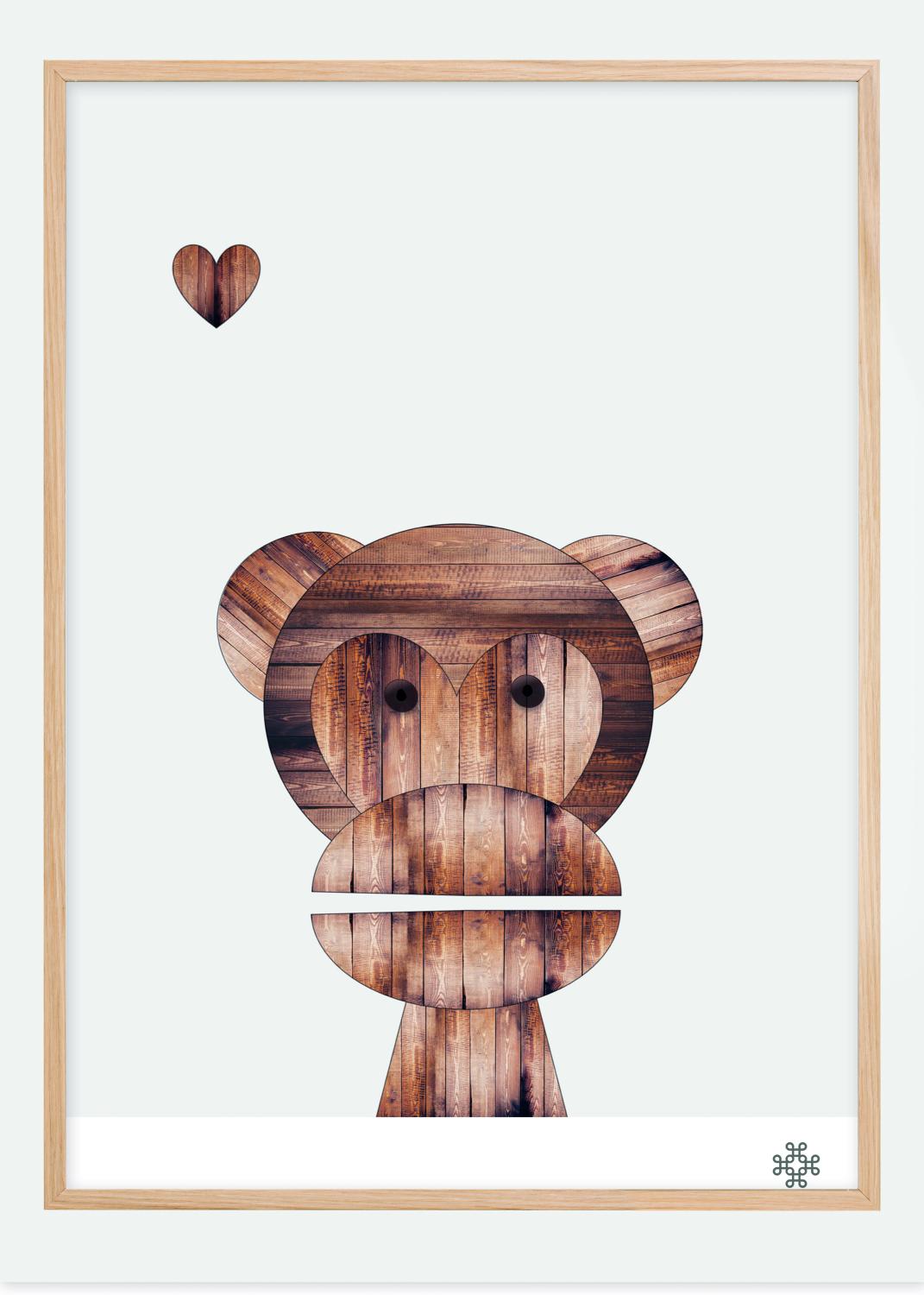 Product Image for Wood monkey Poster (21x29.7 cm (A4))