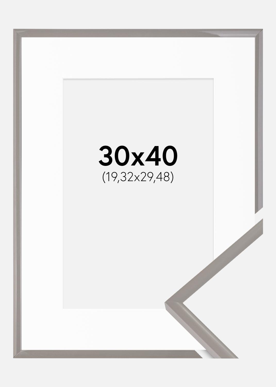 Product Image for Rahmen New Lifestyle Earth Grey 30x40 cm - Passepartout Weiß 8x12 inches