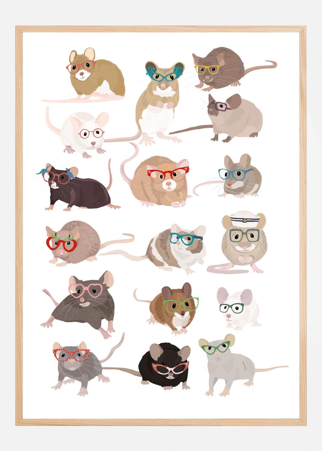 Product Image for Mice In Glasses Poster (60x90 cm)