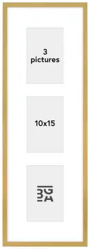 Edsbyn Collage-Rahmen IV Gold - 3 Bilder (10x15 cm)