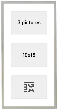 Edsbyn Collage-Rahmen XV Silber - 3 Bilder (10x15 cm)
