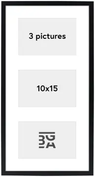 Edsbyn Collage-Rahmen XIII Schwarz - 3 Bilder (10x15 cm)