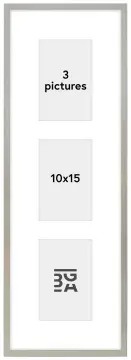 Edsbyn Collage-Rahmen II Silber - 3 Bilder (10x15 cm)
