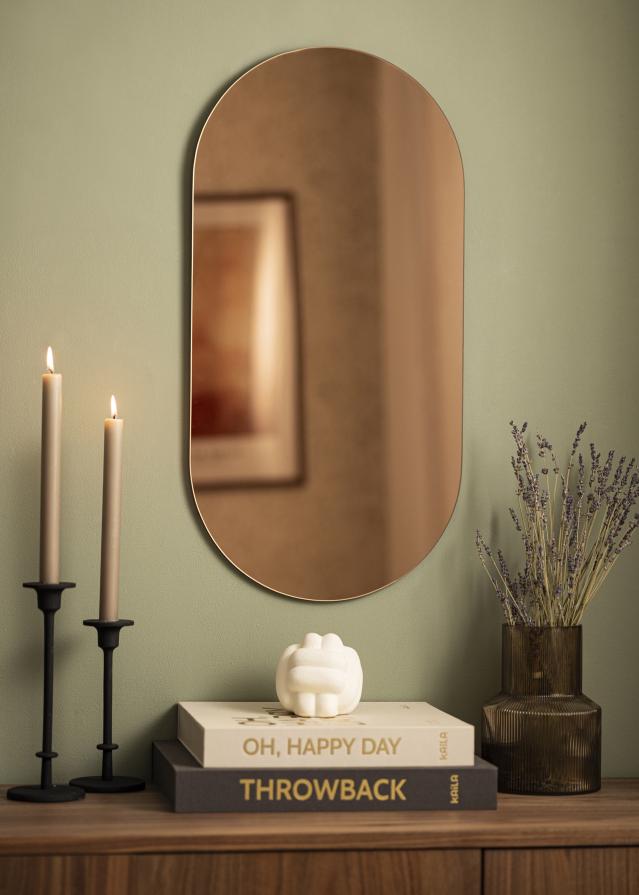 KAILA Spiegel Oval Rose Gold 35x70 cm