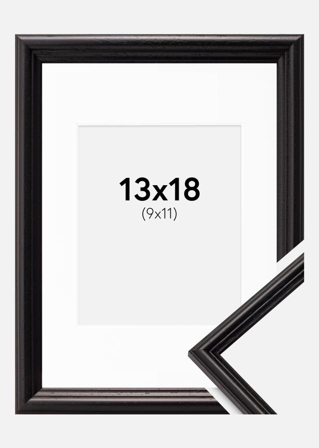Rahmen Horndal Schwarz 13x18 cm - Passepartout Weiß 10x12 cm