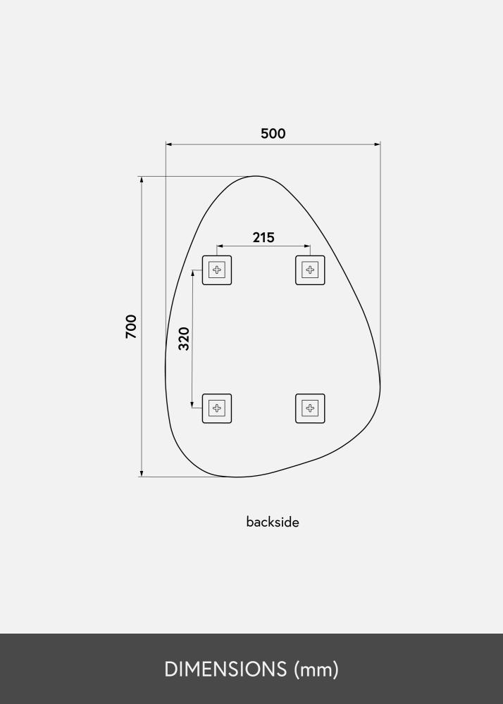 KAILA Spegel Shape I 50x70 cm