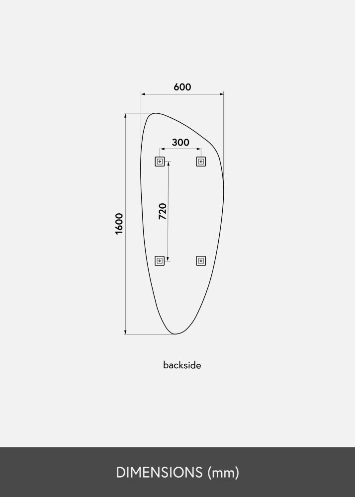 KAILA Spiegel Slim 60x160 cm