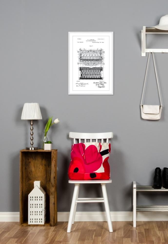 Patentzeichnung - Schreibmaschine Poster