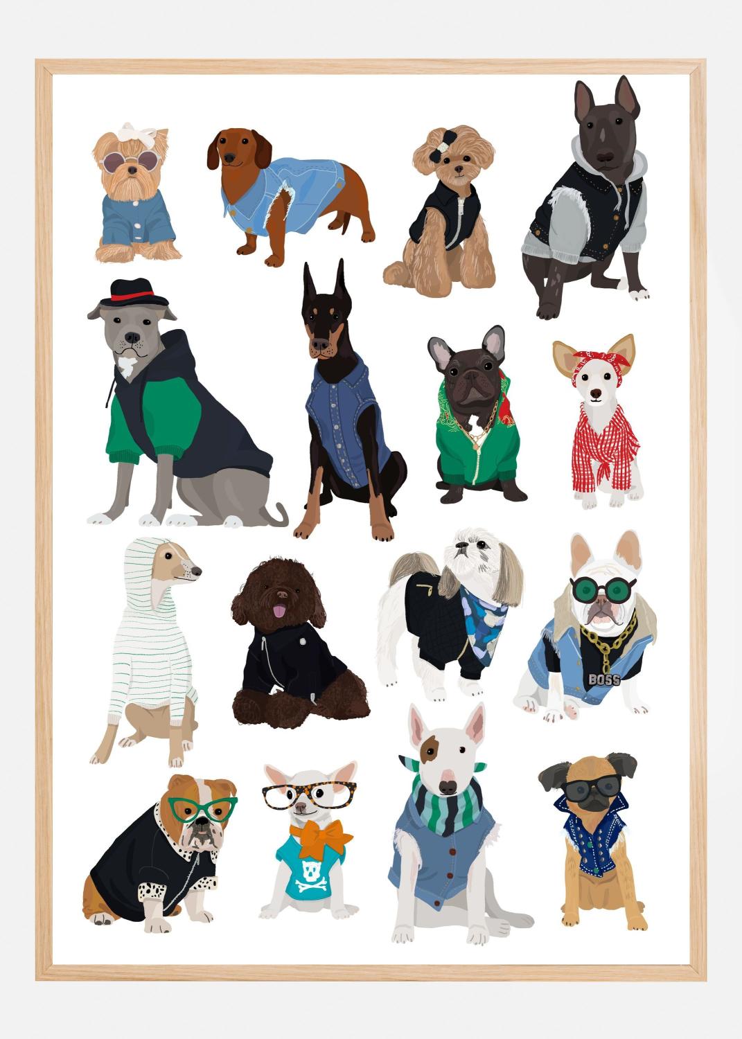 Product Image for Cool Dog Print Poster (21x29.7 cm (A4))