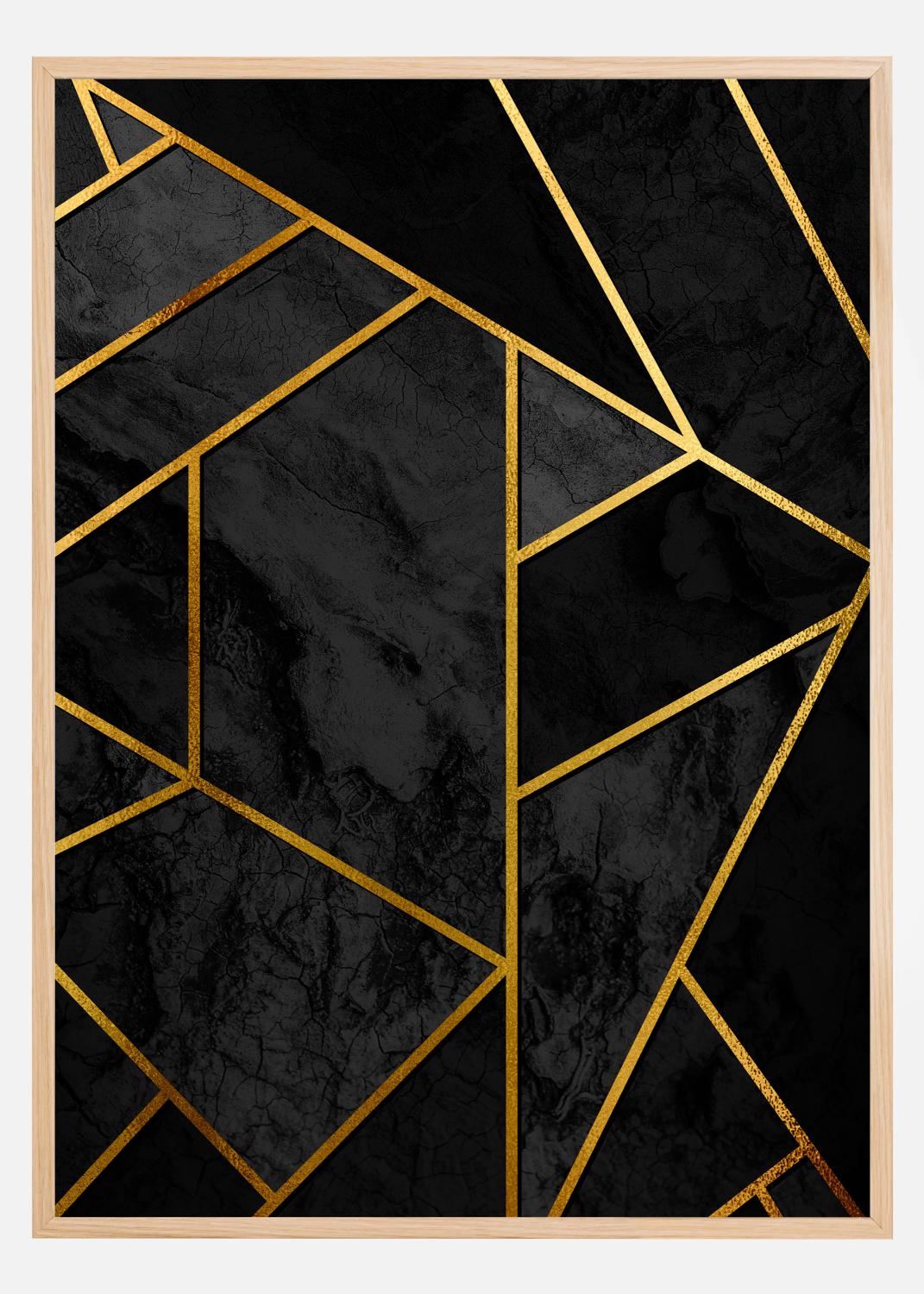 Product Image for Gold &amp; Black Marble Poster (21x29.7 cm (A4))