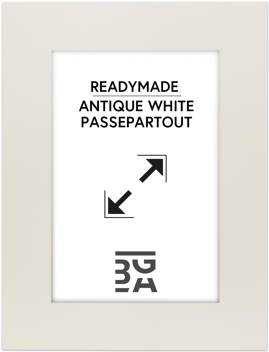 Passepartout Antique White (weißer Kern) 18x24 cm (12x17)