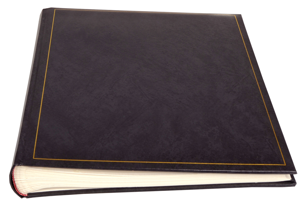 Henzo Basic Line Fotoalbum Schwarz - 30x36 cm (80 weiße Seiten / 40 Blatt)